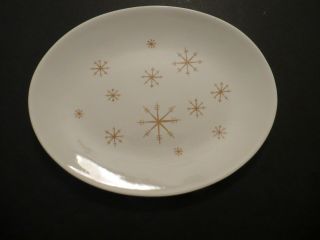 Royal China Ironstone Star Glow Oval Platter 13 In.  Atomic Gold Stars Retro