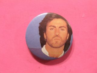 George Michael Vintage Button Badge Pin Uk Import Not Shirt Poster - - - - Wham - - -