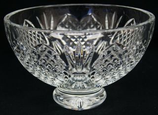 Waterford Crystal Wedding Heirloom 8 " Footed Bowl Hearts Fruit Etched A9896
