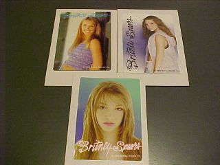 Rare Britney Spears Stickers From 1999 Series One 6 - 7 - & 8 (in Sleeves)