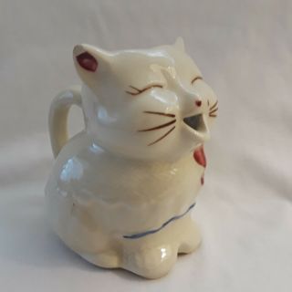 Vintage SHAWNEE Art Pottery U.  S.  A.  PUSS ' N BOOTS Kitty Cat Creamer MILK PITCHER 4