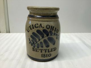 Vintage Beaumont Brothers Pottery Crock Planter Utica,  Ohio Settled 1810
