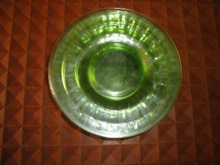 Vintage Anchor Hocking Block Optic Green Depression Glass 8 1/4 