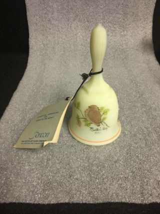 Vintage 1980 Fenton Mothers Day Bell E1 Handpainted Carol S.