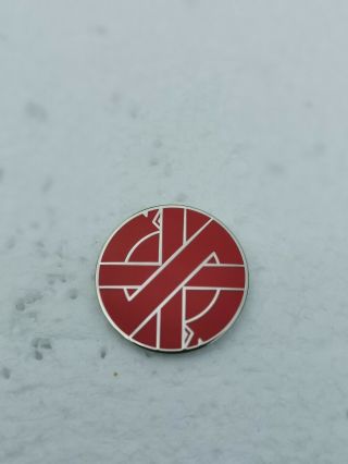 Crass Red Pin Badge Anarcho Punk Ignorant Anarchy Peace Punks Penny Rimbaud