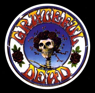 Grateful Dead Skull & Roses Sticker Decal Jerry Garcia Hippie Biker Rock N Roll