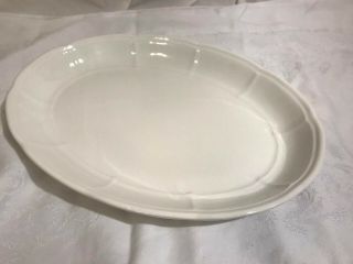 Large 18 " Gtb Ceramica (gruppo Terre Bianche) White Oval Platter Made In Italy
