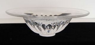 Kosta Boda 77709 Signed Crystal Candy / Nut Bowl 2 1/2 " Tall & 8 " Wide No Box