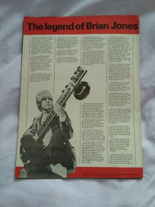 The Life & Times Of The Rolling Stones Leaflet - A Popster Special 3