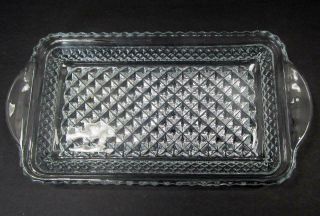 Anchor Hocking Wexford Clear Relish Tray 5 " X 9 3/4 "
