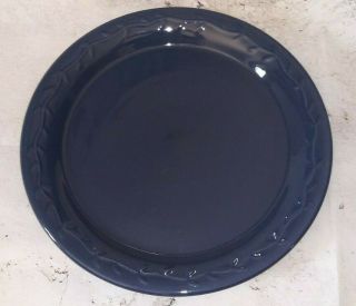 Home & Garden Party Stoneware Serving Platter 13 " Round Navy