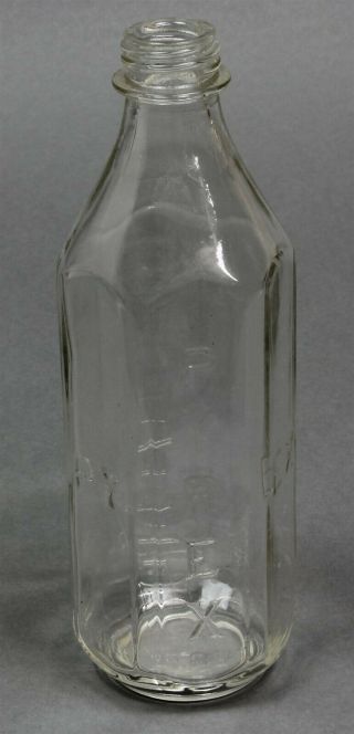 Vintage Pyrex 58n 8 Oz Baby Clear Glass Nursing Bottle Narrow Neck 6 - Sided