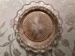 Anchor Hocking Open Lace Edge/old Colony Pink 10 1/2 " Dinner Plate
