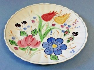 A Colorful Blue Ridge Hand Painted Underglaze Southern Potteries 12 " Plate