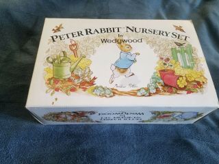 Nib Wedgwood Peter Rabbit 3 Piece Nursery Set Plate,  Bowl,  Mug No Chips
