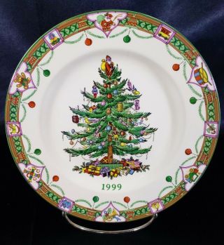 Spode England Green Christmas Tree Pattern 1999 The Christmas Tree Year Plate