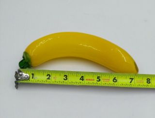 Glass Banana Fruit / Vegetable Murano Style Hand Blown Great large size 7 inch 3