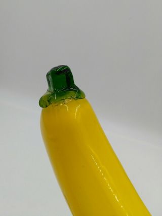 Glass Banana Fruit / Vegetable Murano Style Hand Blown Great large size 7 inch 4