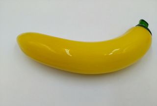 Glass Banana Fruit / Vegetable Murano Style Hand Blown Great large size 7 inch 5