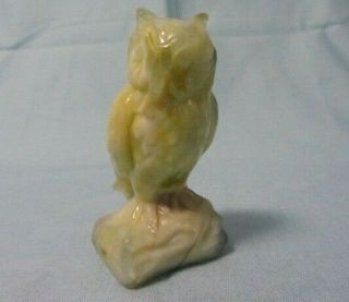 Boyd Art Glass Owl Old Ivory Slag Solid Glass Figurine B In Diamond