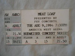 Meatloaf Concert Ticket Stub 1994 America West Arena