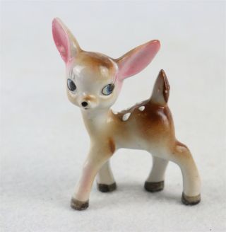 Vintage 1950s 1960s Ceramic Hand Painted Deer Made In Japan 3 - 1/2 "