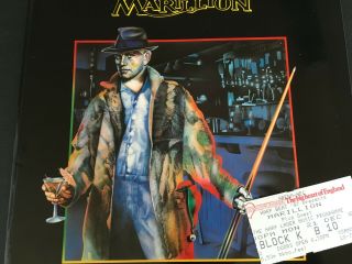 Marillion - 1987 Gig Ticket & Clutching At Straws Uk/european Tour Programme