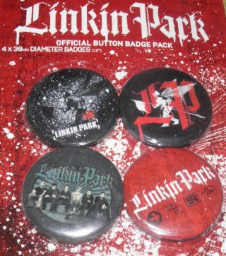 Linkin Park Badge Set Official 4 X 38mm Badges