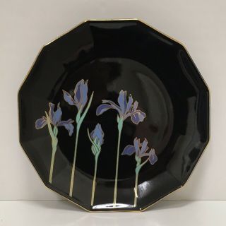 Vintage Otagiri Japan Blue Iris Plate 8”
