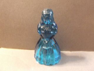 Vintage Boyd Teal Blue Glass Jennifer Doll 3.  5 "