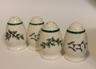 2 Pairs Spode Christmas Tree Salt And Pepper Shakers