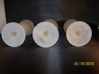 3 Tiara White Frosted / Satin Glass Horn of Plenty Mugs - Tankard - Vase - Pilsner 3