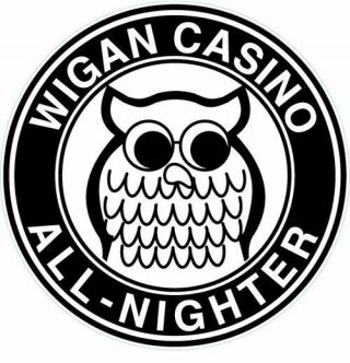 10cm Circular Vinyl Sticker Northern Soul Wigan Casino Laptop Car Owl Retro Cool