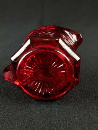 Fostoria Coin Glass Creamer Ruby Red Vintage 2