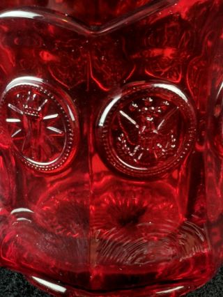 Fostoria Coin Glass Creamer Ruby Red Vintage 4