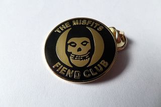 The Misfits Fiend Club Gold Punk Metal Badge Enamel Pin Collectors