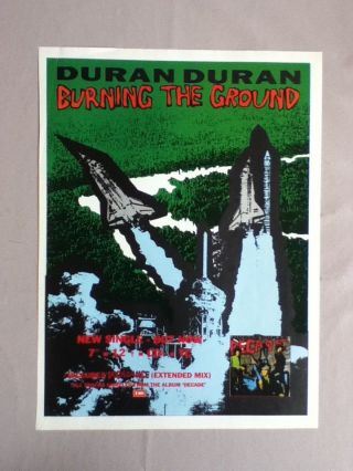 Duran Duran - Burning The Ground - Poster / Advert - 30cm X 22cm
