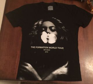 Beyonce Concert Tour T Shirt - Formation World Tour 2016 - Medium - Black - Dates Back