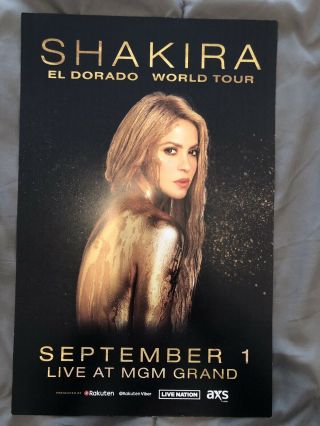 Shakira El Dorado World Tour Poster Las Vegas