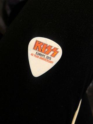 Kiss 40 Year Europe 2015 Flame Logo Guitar Pick Tommy Thayer Signed Autograph