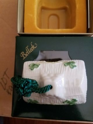 Belleek B3172 Adare Cottage Christmas Ornament Fine Parian China & Box 3