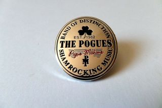 The Pogues Silver Folk Punk Metal Badge Enamel Pin Celtic Irish