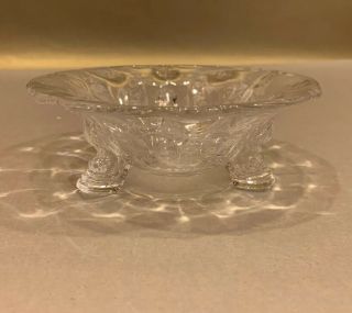 Heisey Glass Orchid Pattern Footed Candy Dish 5 1/2” Diameter 2” Tall