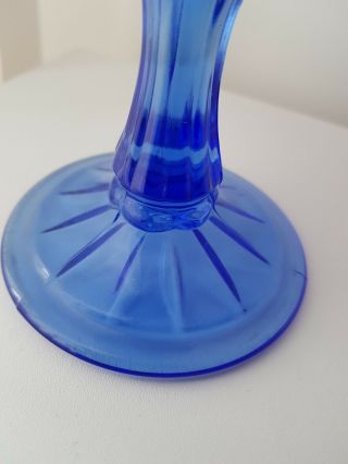 Avon Fostoria Cobalt Blue Glass Goblet / Candle Holder.  George Washington 1976 4