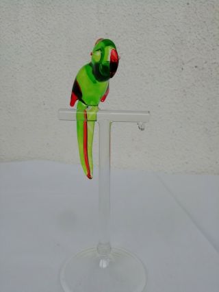 Vintage Murano Glass Bird Parrot Ornament
