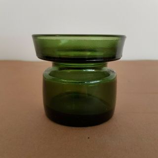 Vintage Mid Century Dansk Design Quistgaard Green Glass Votive Candle Holder