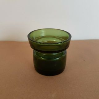Vintage Mid Century Dansk Design Quistgaard Green Glass Votive Candle Holder 3