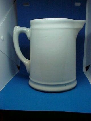 Early Homer Laughlin White Ironstone Small Pitcher Antique Early 1900 
