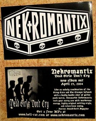 Nekromantix 2004 Promo Sticker " Dead Girls Don 