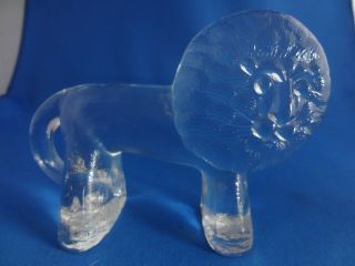 Kosta Boda Small Lion Figurine Art Glass Paperweight,  Sweden Zoo 5